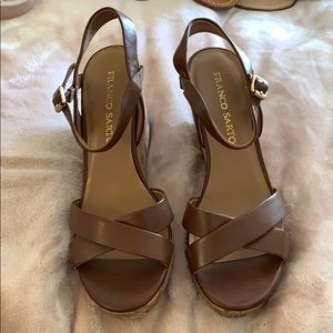 Franco Sarto Dark Brown Wedge